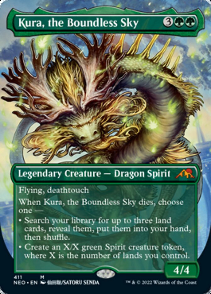 Kura, the Boundless Sky (Borderless Alternate Art) [Kamigawa: Neon Dynasty] (Display Case)