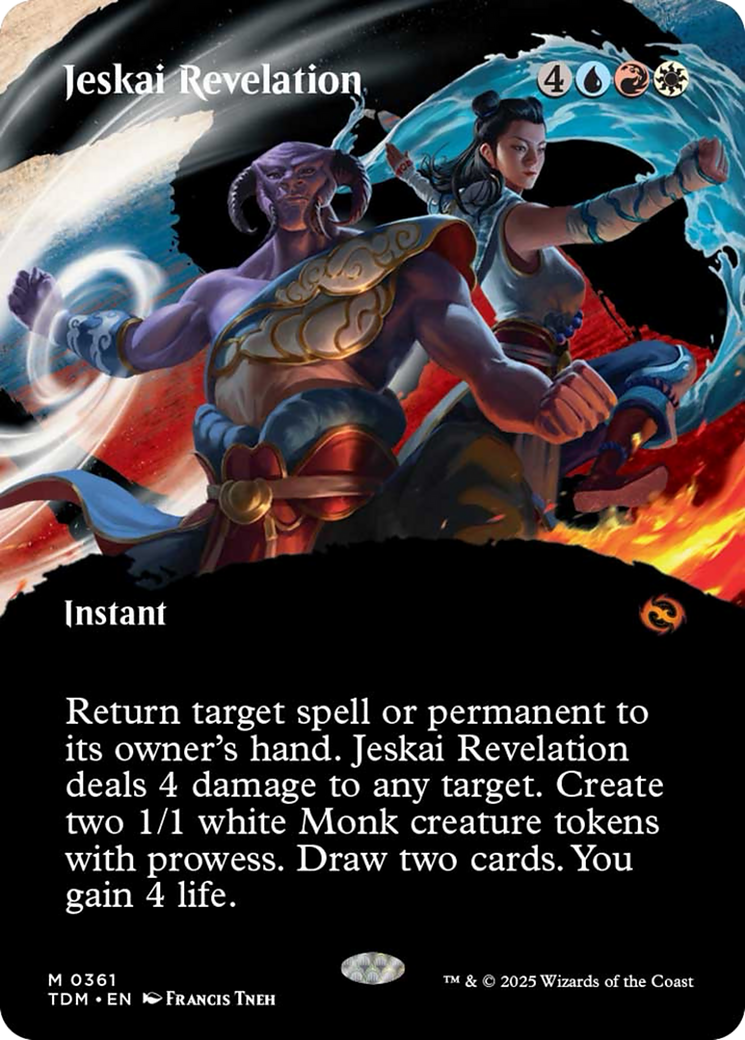 Jeskai Revelation (Borderless) [Tarkir: Dragonstorm] (Display Case)