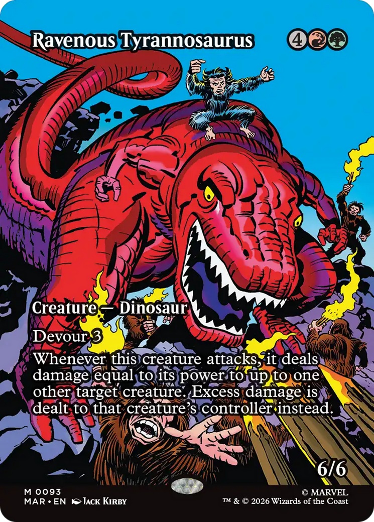 Ravenous Tyrannosaurus (Borderless) [Marvel Universe: Eternal-Legal] (Display Case)