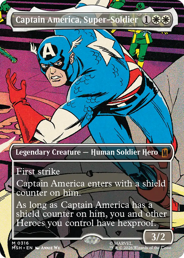 Captain America, Super-Soldier (Borderless) (0316) [Marvel Super Heroes] (Display Case)