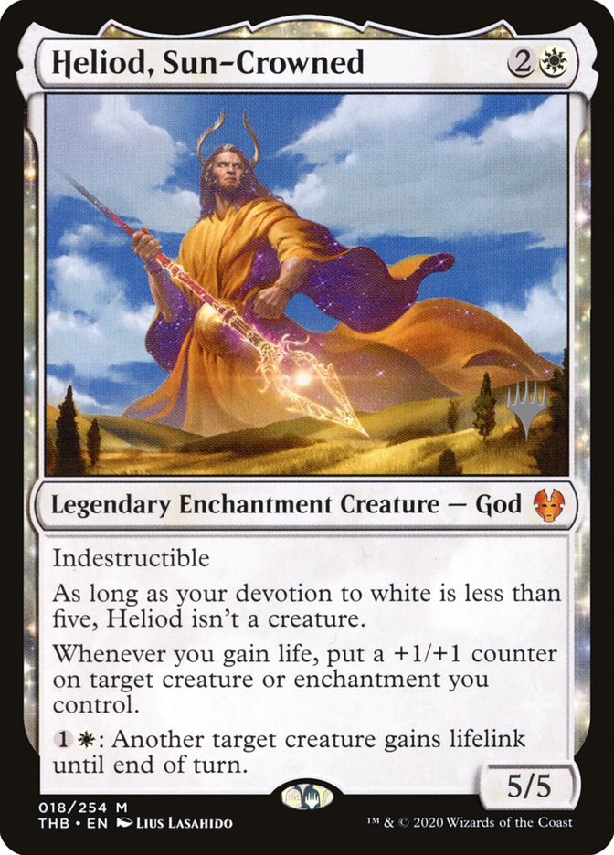 Heliod, Sun-Crowned (Promo Pack) [Theros Beyond Death Promos] (Display Case)