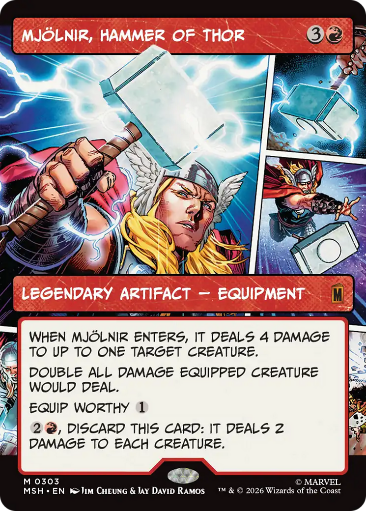 Mjolnir, Hammer of Thor (Borderless) (0303) [Marvel Super Heroes] (Display Case)