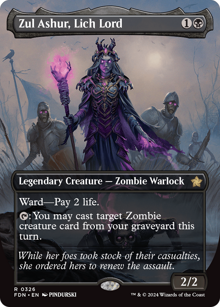 Zul Ashur, Lich Lord (Borderless) [Foundations] (Display Case)