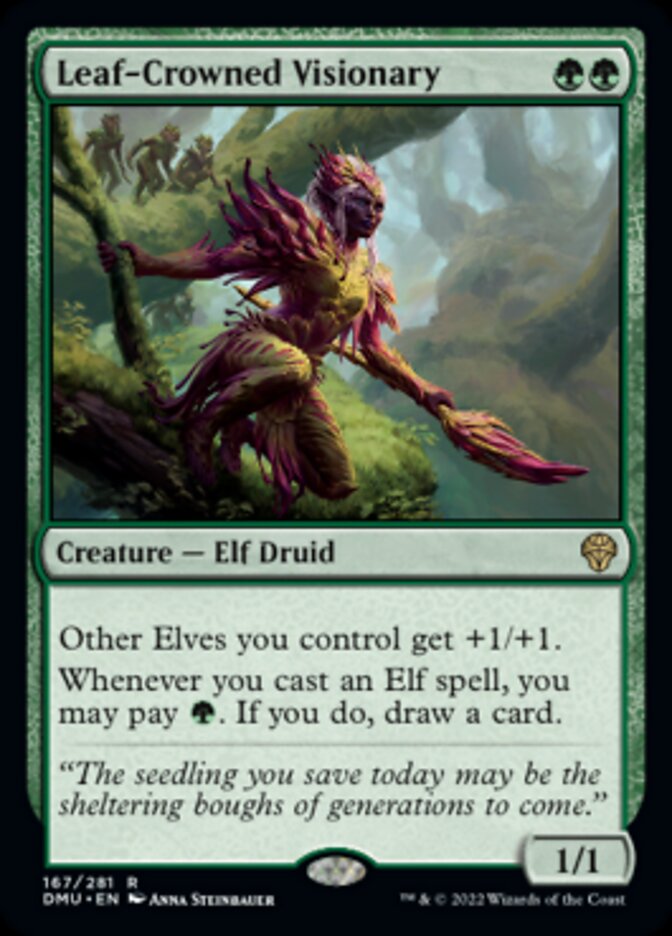 Leaf-Crowned Visionary [Dominaria United] (Display Case)