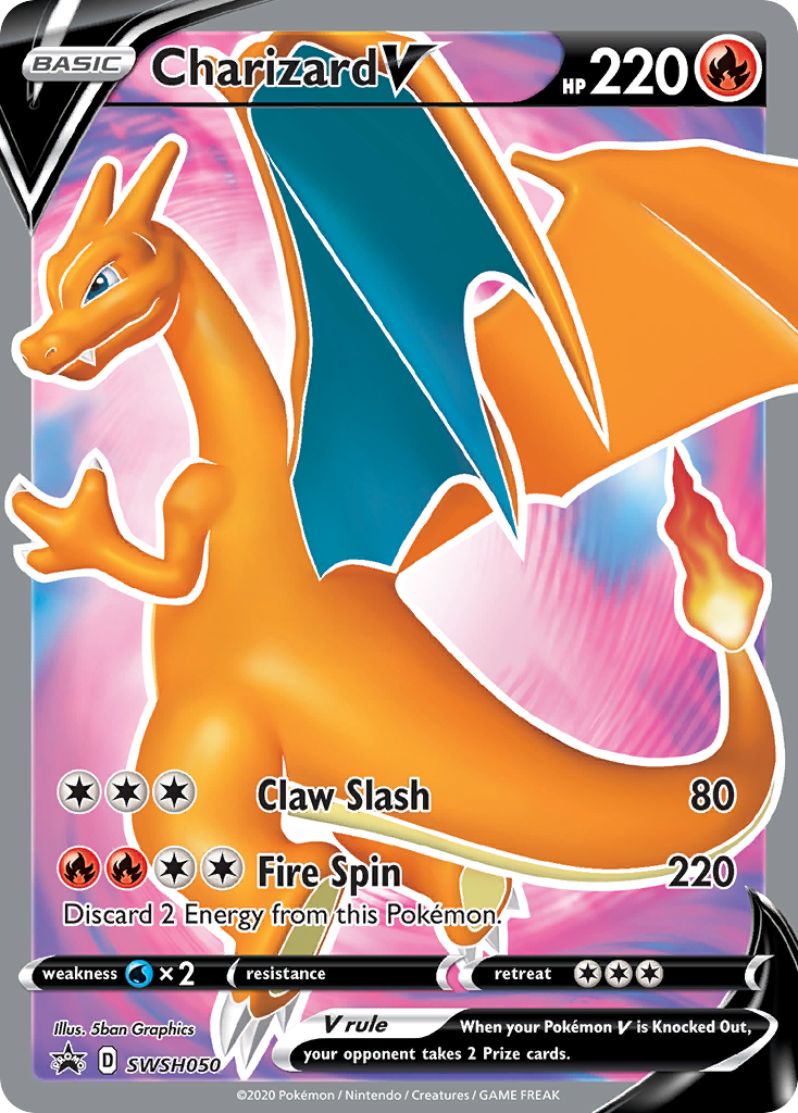 Charizard V (SWSH050) [Sword & Shield: Black Star Promos] (Display Case)