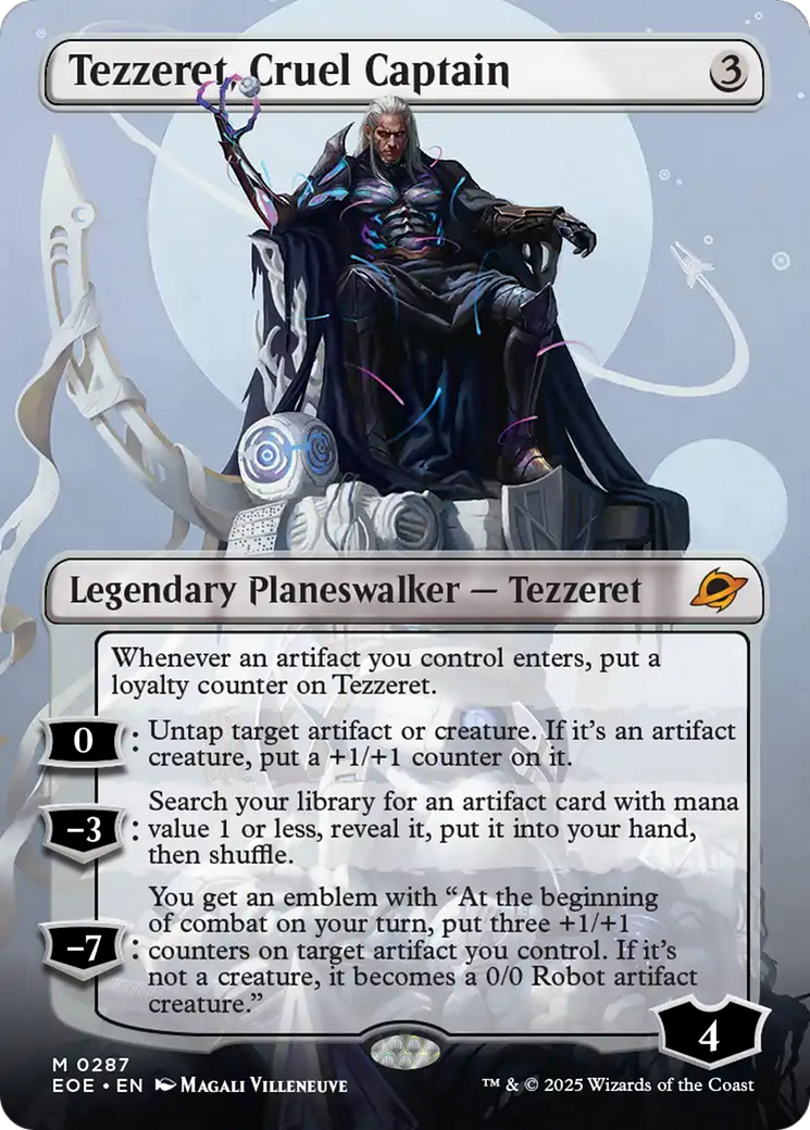 Tezzeret, Cruel Captain (Borderless) [Edge of Eternities] (Display Case)