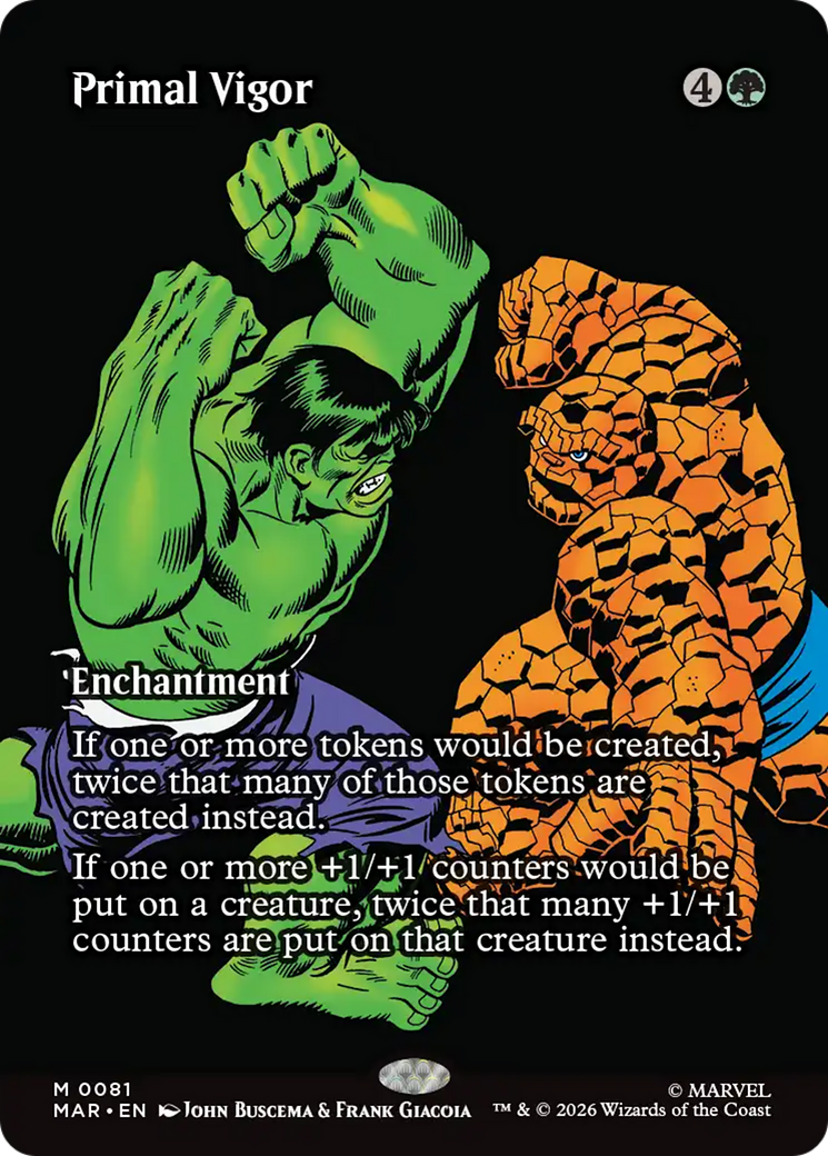 Primal Vigor (Borderless) [Marvel Universe: Eternal-Legal] (Display Case)