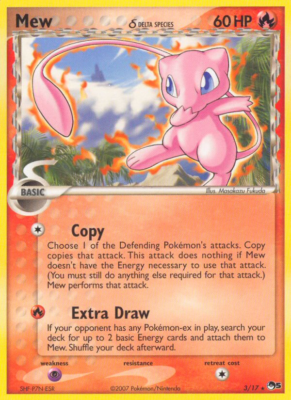 Mew (3/17) (Delta Species) [POP Series 5] MISPRINT